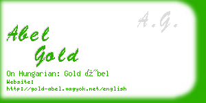 abel gold business card